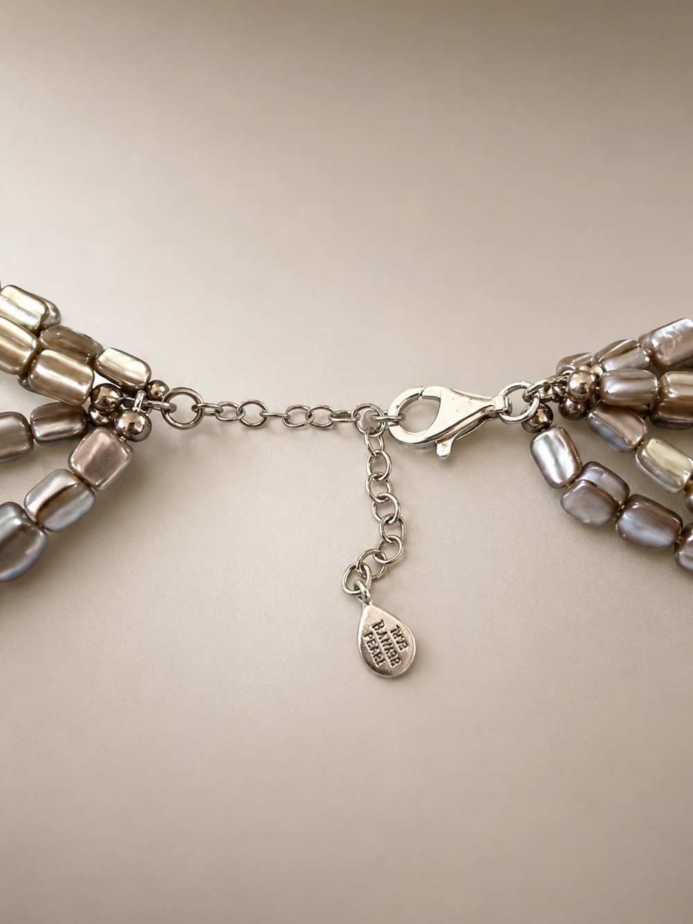Barse Multi Color Mother Of Pearl Statement Necklace SS Chain and Claspš„ - Picture 4 of 4